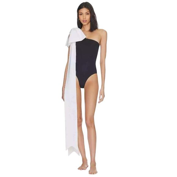 Tabacaru Swim Milly One Piece Swimsuit - Black & White - NWOT - Size Small - Picture 1 of 2
